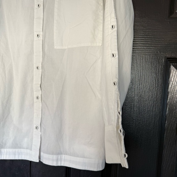 Johnny Was Poplin Relaxed Pocket Button Down Shirt Small - Picture 3 of 12